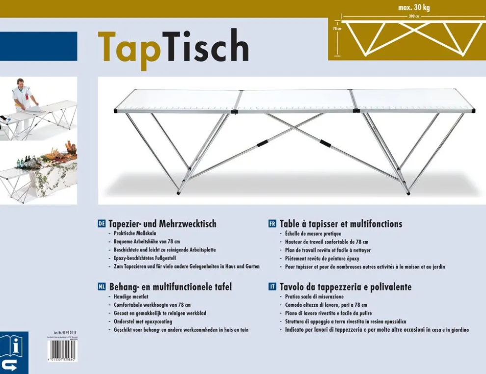 Tapeziertisch Alu