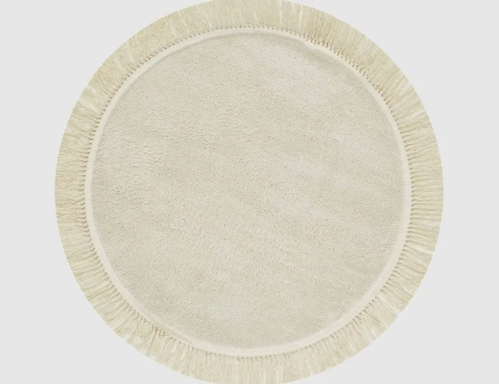 Teppich Lauro Creme rund