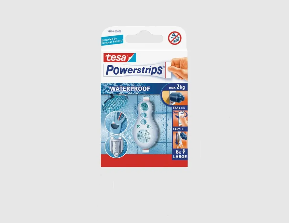 tesa Powerstrips wasserfest