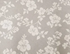 Tischdecke Blumen Grau