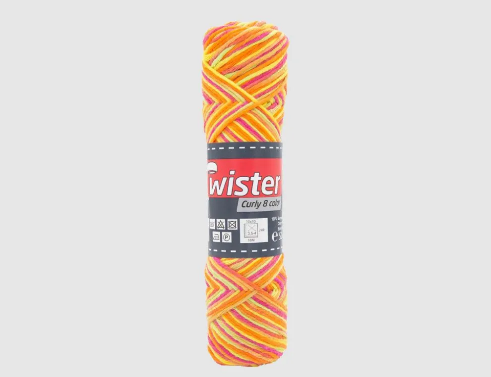 Topflappengarn Twister Curly Color