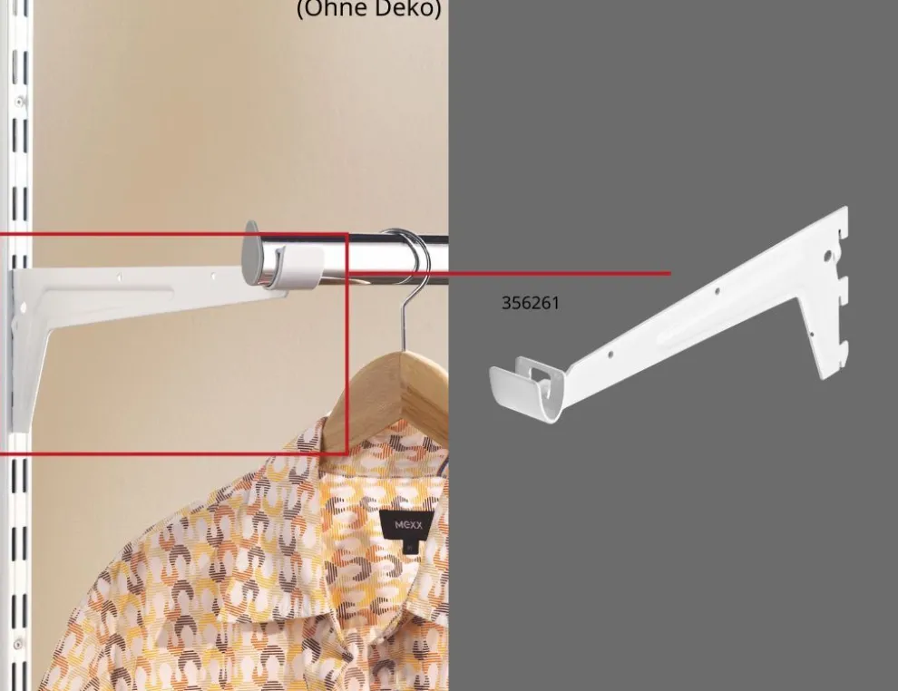 Träger für Kleiderstange 25 cm
