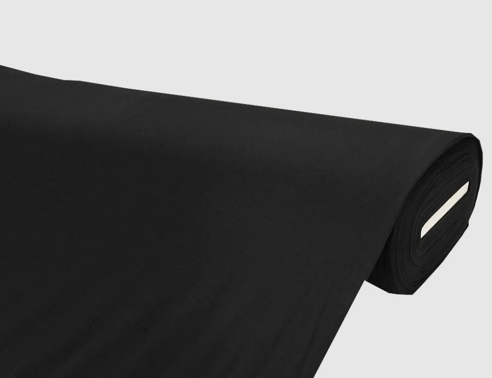 Viskosejersey Uni schwarz