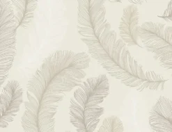 Vliestapete Beige Feder