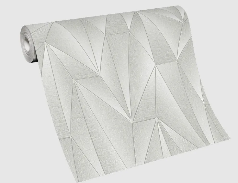Vliestapete Grafik Metallic Grau