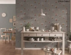 Vliestapete Kaffee Grau