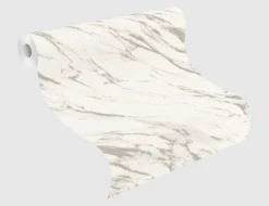 Vliestapete Marmor Creme, Silber