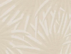 Vliestapete Palmenblätter Beige