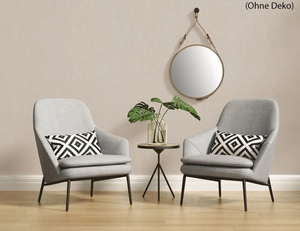Vliestapete Uni Feinstruktur Beige