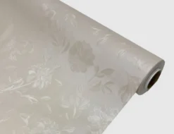 Wachstuch Blätter Creme
