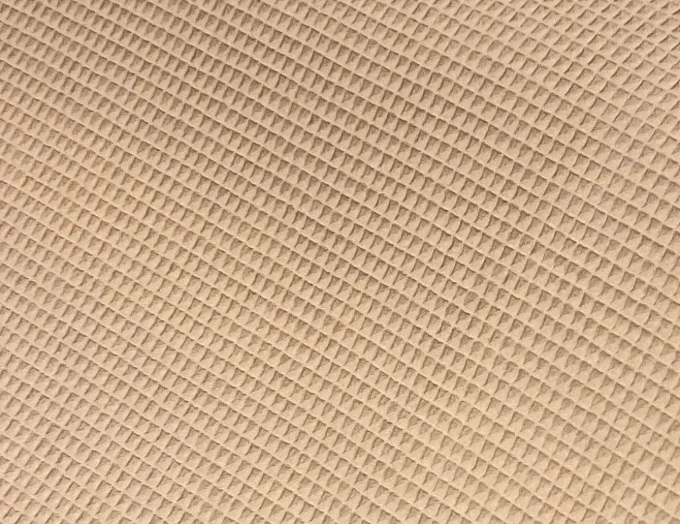 Waffelstoff Uni Beige