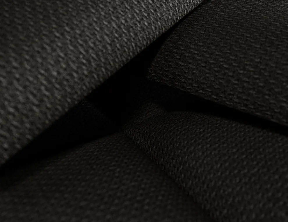 Wandkissen Schwarz Grobstruktur 60x30cm