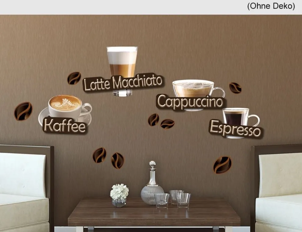 Wandtattoo Coffeetime 3D