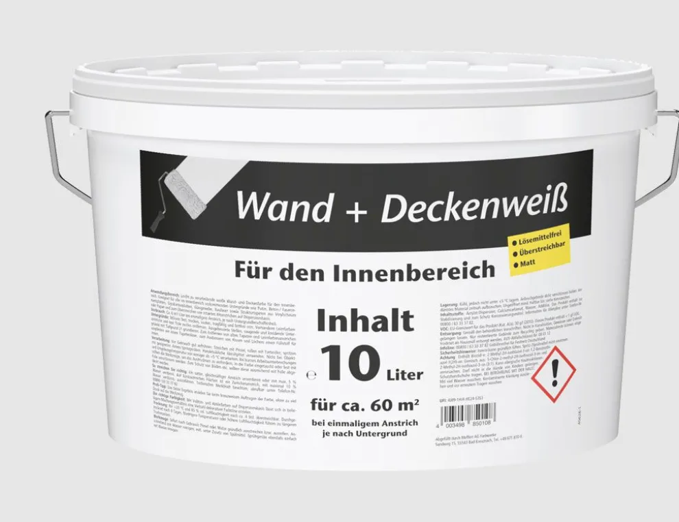 Wand und Deckenweiß 10L