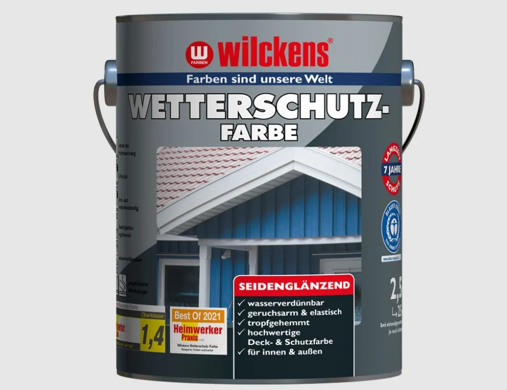 Wetterschutzfarbe seidenglänzend